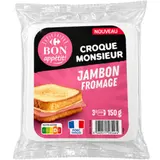 Biscuits apéritifs classiques croque-monsieur,jambon et emmental CARREFOUR CLASSIC'