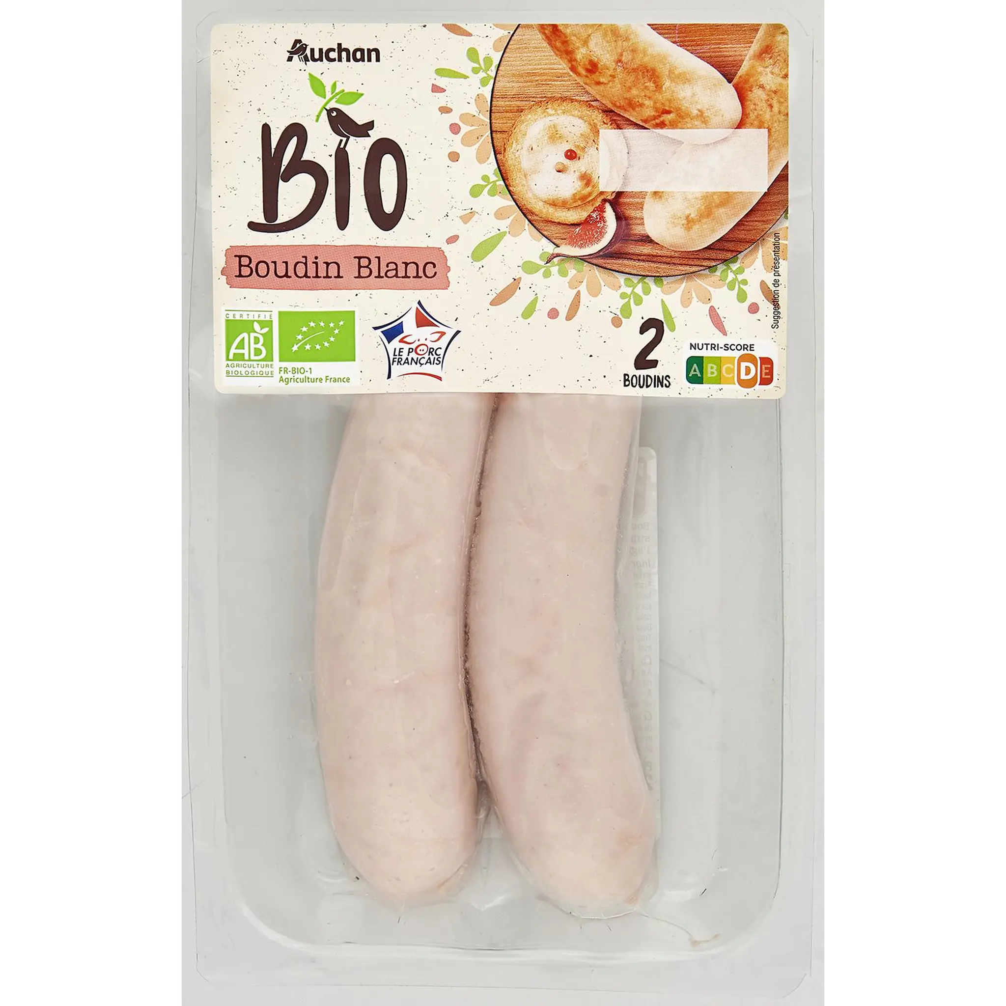 AUCHAN BIO Boudin blanc