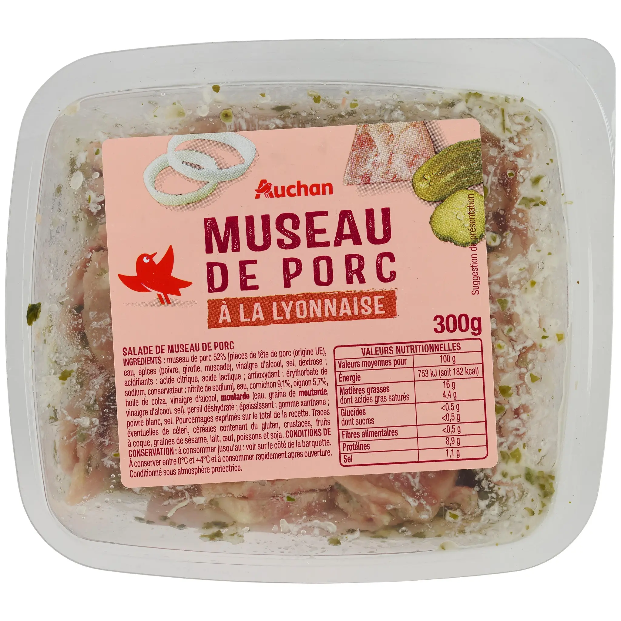 AUCHAN Salade de museau de porc