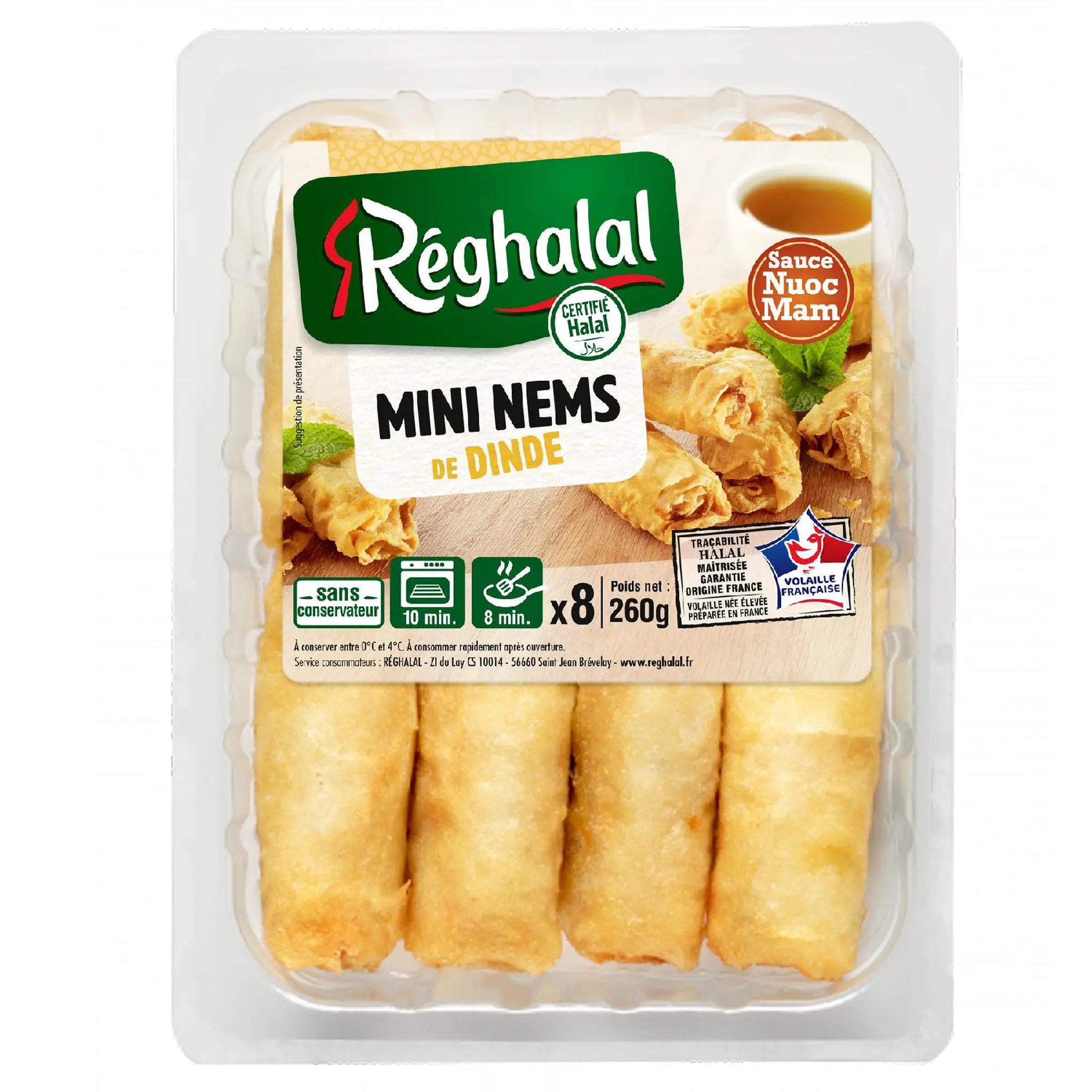 REGHALAL Mini nems de dinde halal sauce nuoc mam