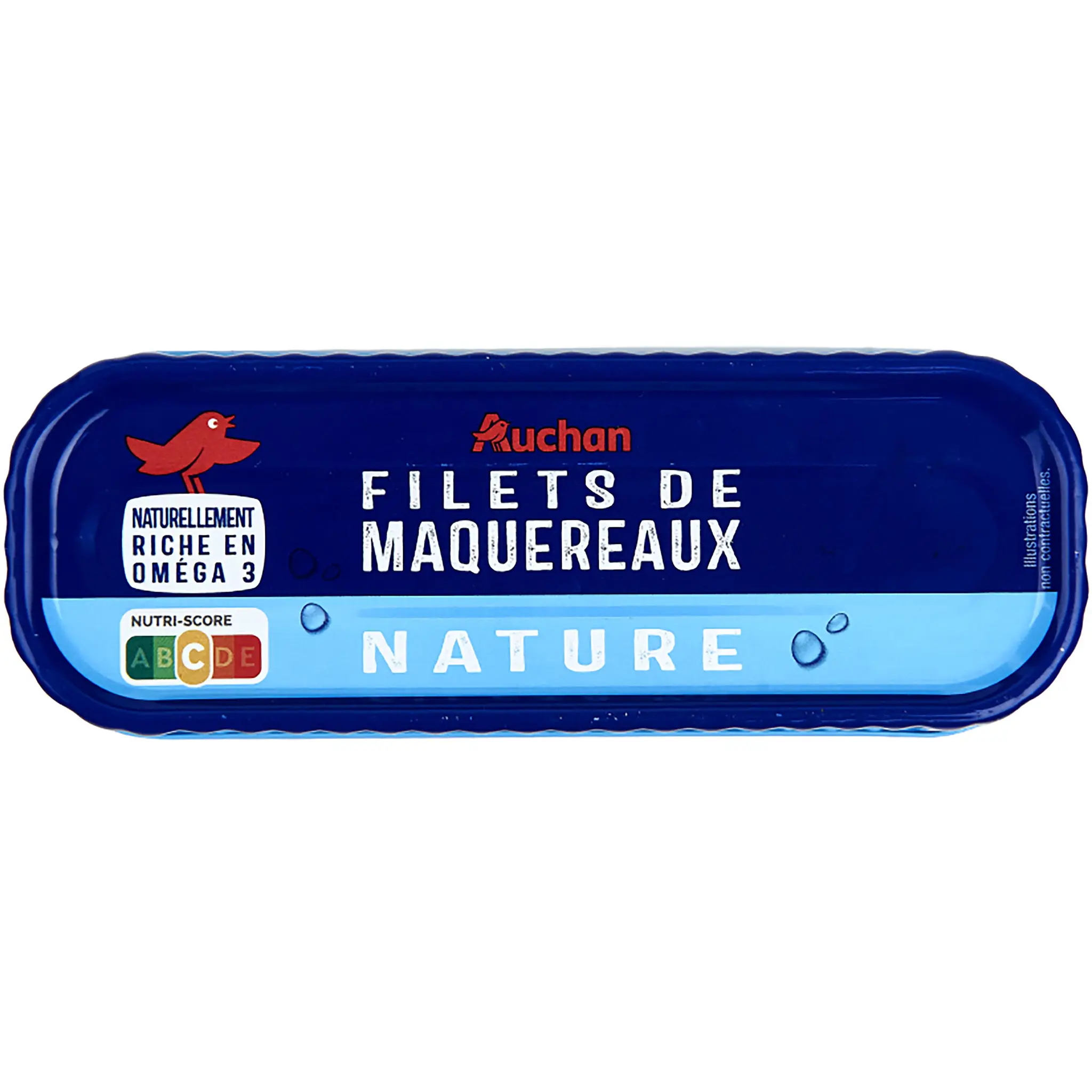 AUCHAN Filets de maquereaux blancs nature