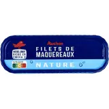 AUCHAN Filets de maquereaux blancs nature
