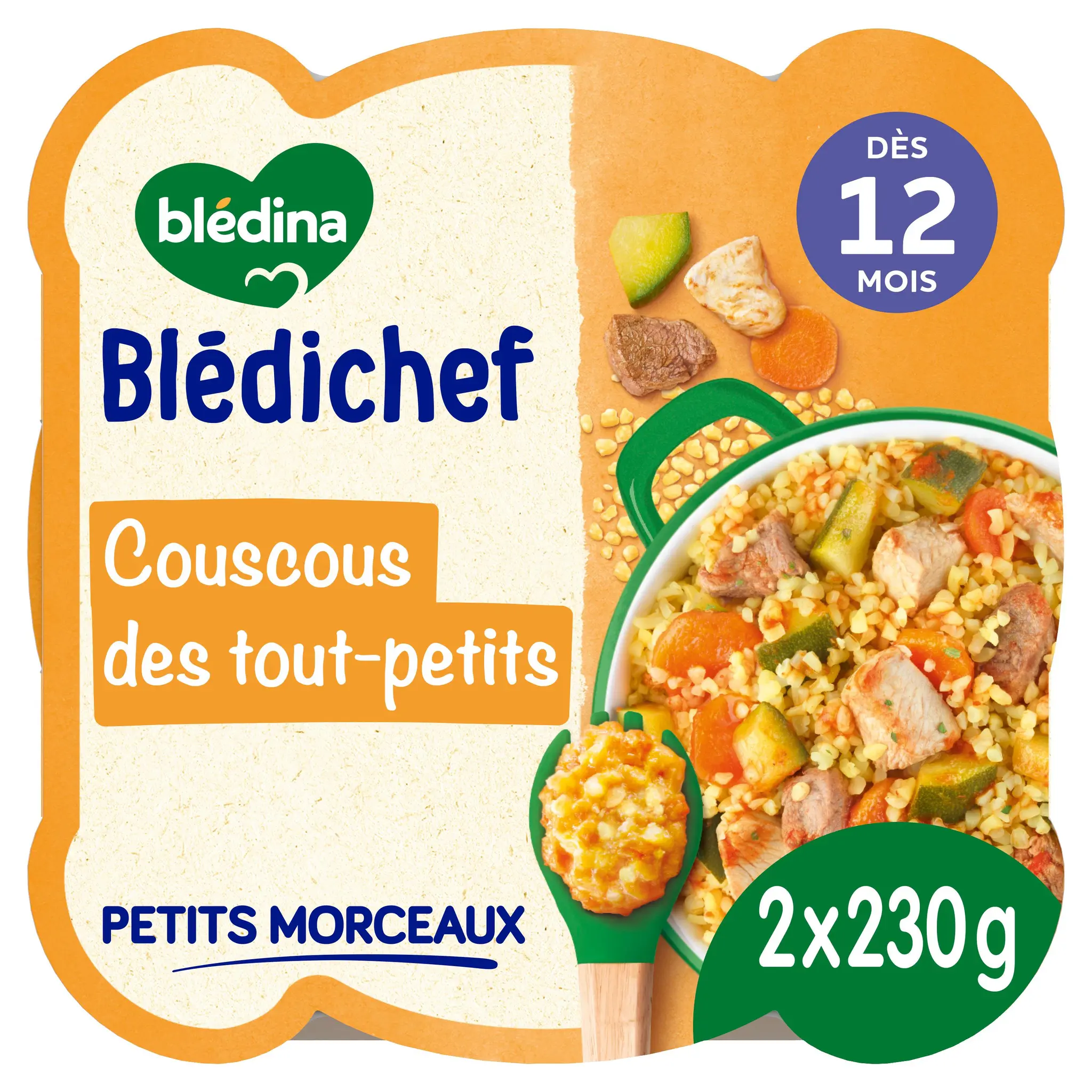 BLEDINA Blédichef Assiette couscous des tout petits dès 12 mois