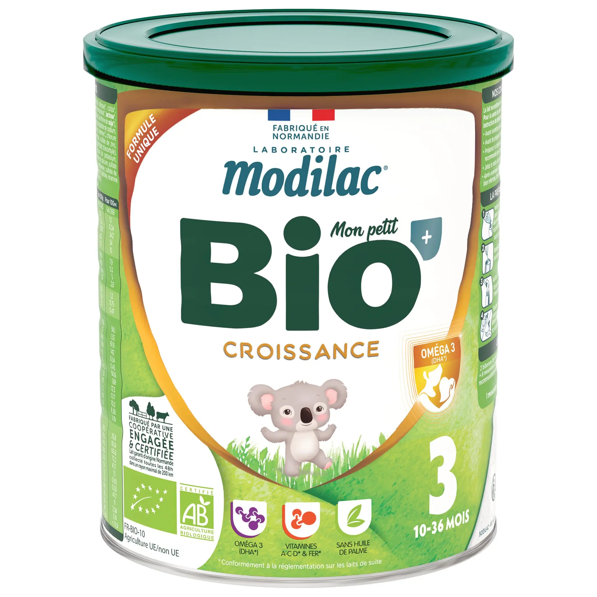 MODILAC Lait de croissance 3 en poudre bio dès 10 mois