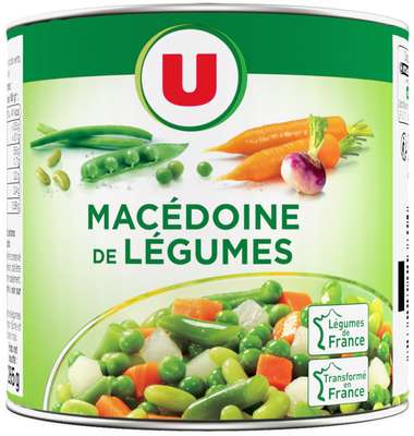 Macédoine de légumes boîte, U (265 g)
