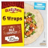 Wraps au blé complet, Old El Paso (x 6, 350 g)