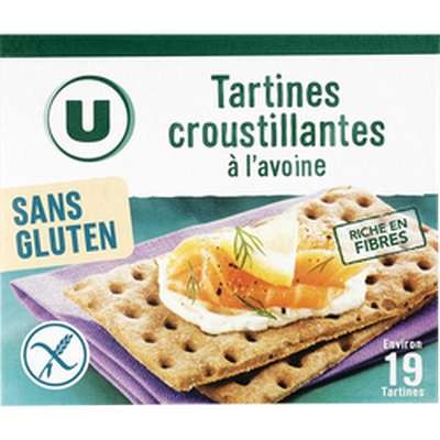 Tartines croustillantes à l'avoine sans gluten, U (230 g)