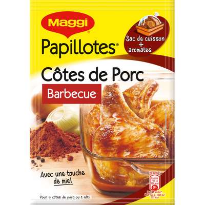Assaisonnement pour papillottes façon côte de porc au barbecue, Maggi (28 g)