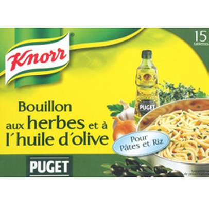Bouillon aux herbes et à l'huile d'olive, Knorr (15 x 10 g)