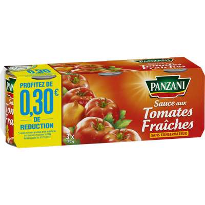 Sauce tomate fraîche, Panzani (x 3, 570 g)
