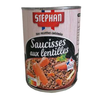 Saucisses aux lentilles, Stephan (420g)