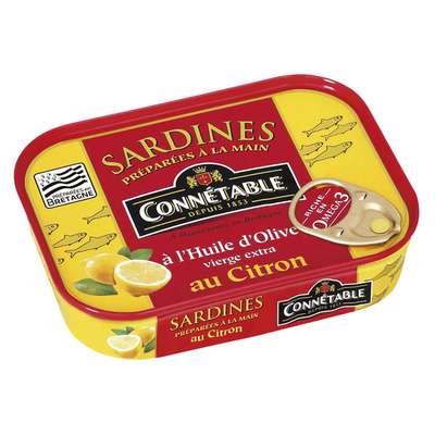 Sardines huile d'olive et citron, Connetable (138 g)