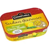 Sardine marinade citron basilic sans huile, Connetable (140 g)