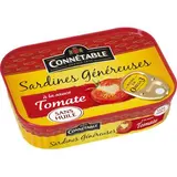 Sardines Généreuses à la sauce tomate et sans huile, Connetable (140 g)