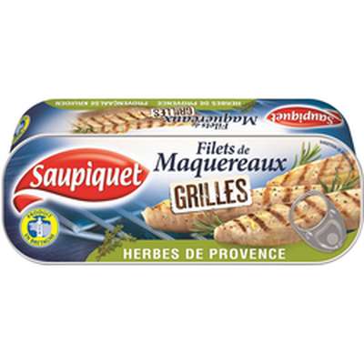 Filets de maquereaux grillés aux herbes de Provence, Saupiquet (120 g)
