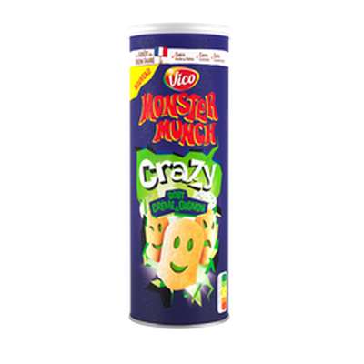 Chips tuiles apéritif goût crème oignon Monster Munch crazy, Vico (150 g)