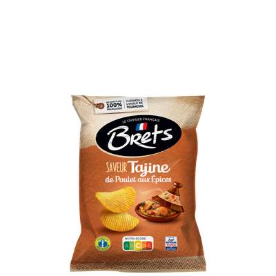 Chips saveur tajine de poulet, Brets (125 g)