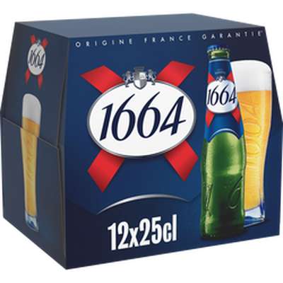 Bière blonde 5.5°, 1664 (pack de 12 x 25 cl)