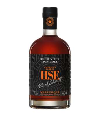 Rhum vieux agricole Martinique Black Sheriff 40°, HSE (70 cl)