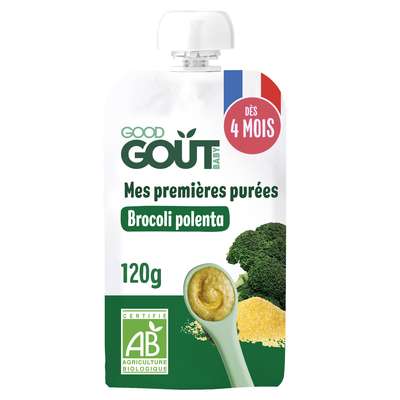 Mes premières purées brocoli et polenta BIO - dès 4 mois, Good Goût (120 g)