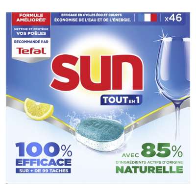 Tablette lave-vaiselle Tout en 1 regular, Sun (x 32)