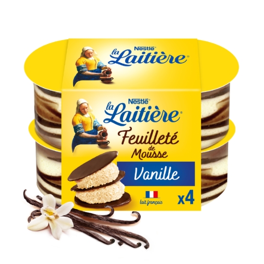 Mousse Vanille Feuilleté de Mousse LA LAITIERE