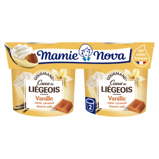 Liégeois   vanille cœur caramel beurre salé MAMIE NOVA