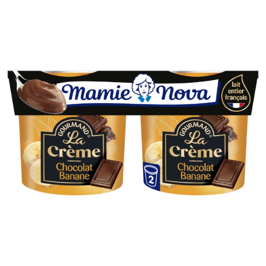 Crème dessert chocolat banane MAMIE NOVA