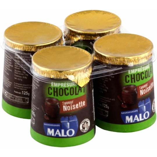 Yaourts emprésuré choco/noisette MALO