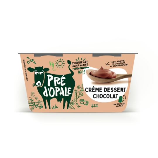 Crème Dessert Chocolat au Bon Lait Entier PRE D'OPALE