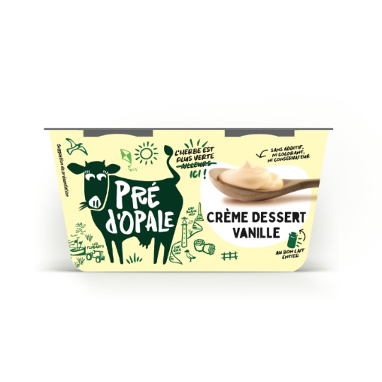 Crème Dessert Vanille au Bon Lait Entier PRE D'OPALE
