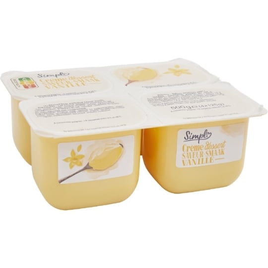 Crèmes dessert saveur vanille SIMPL