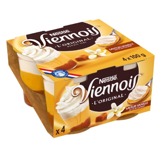 Liégeois vanille sur lit de caramel VIENNOIS