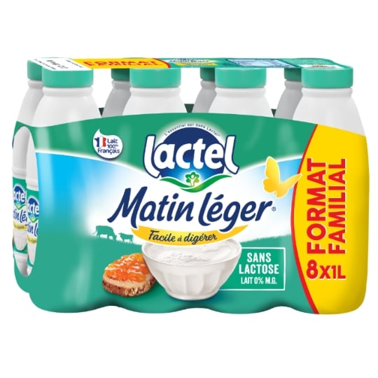 Lait Ecrémé Sans Lactose Matin Léger LACTEL