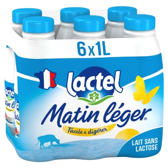 Lait Sans Lactose UHT 12% MG Matin Léger LACTEL