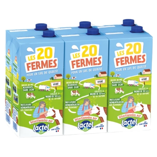 Lait Demi-Ecrémé UHT Filière LACTEL