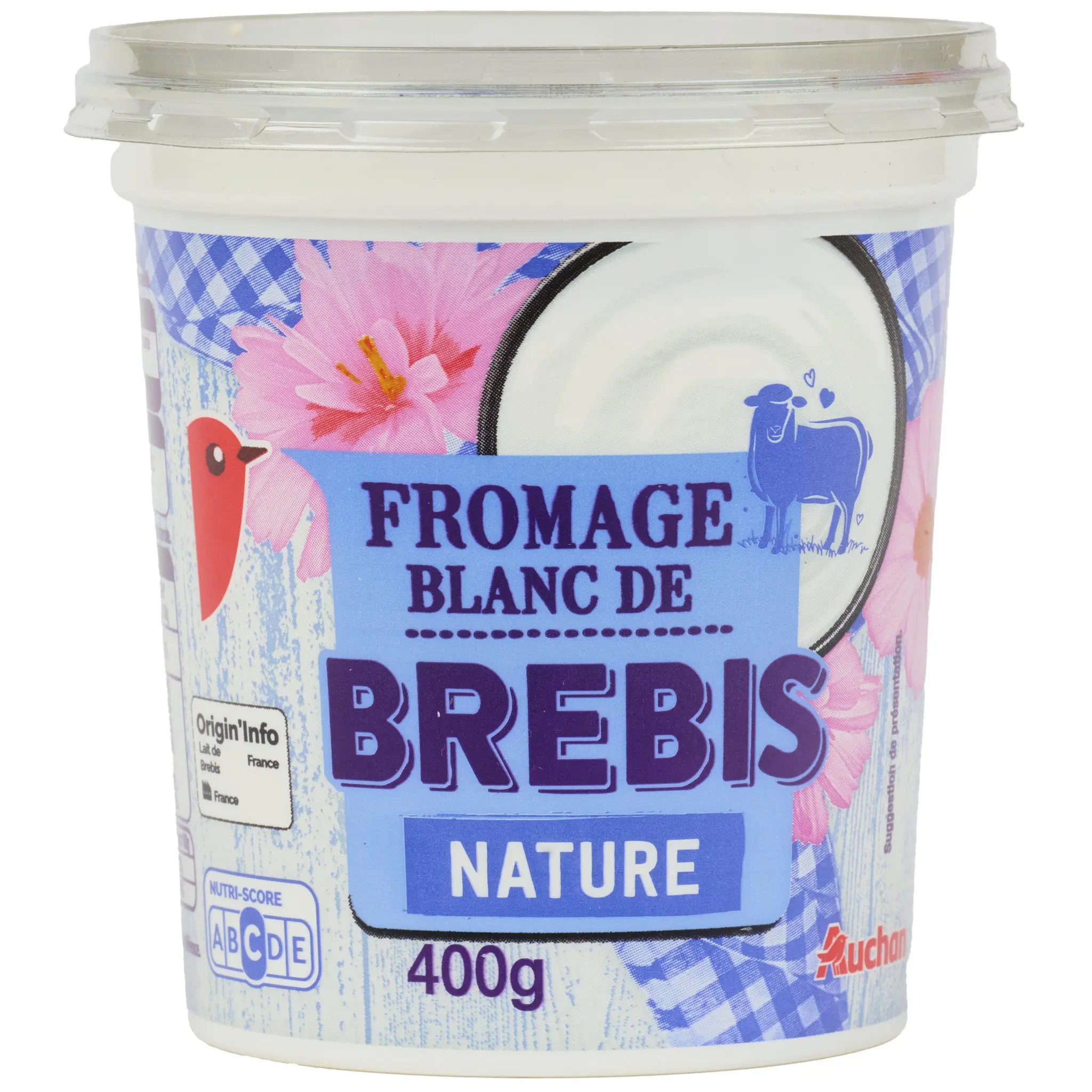 AUCHAN Fromage blanc de brebis nature