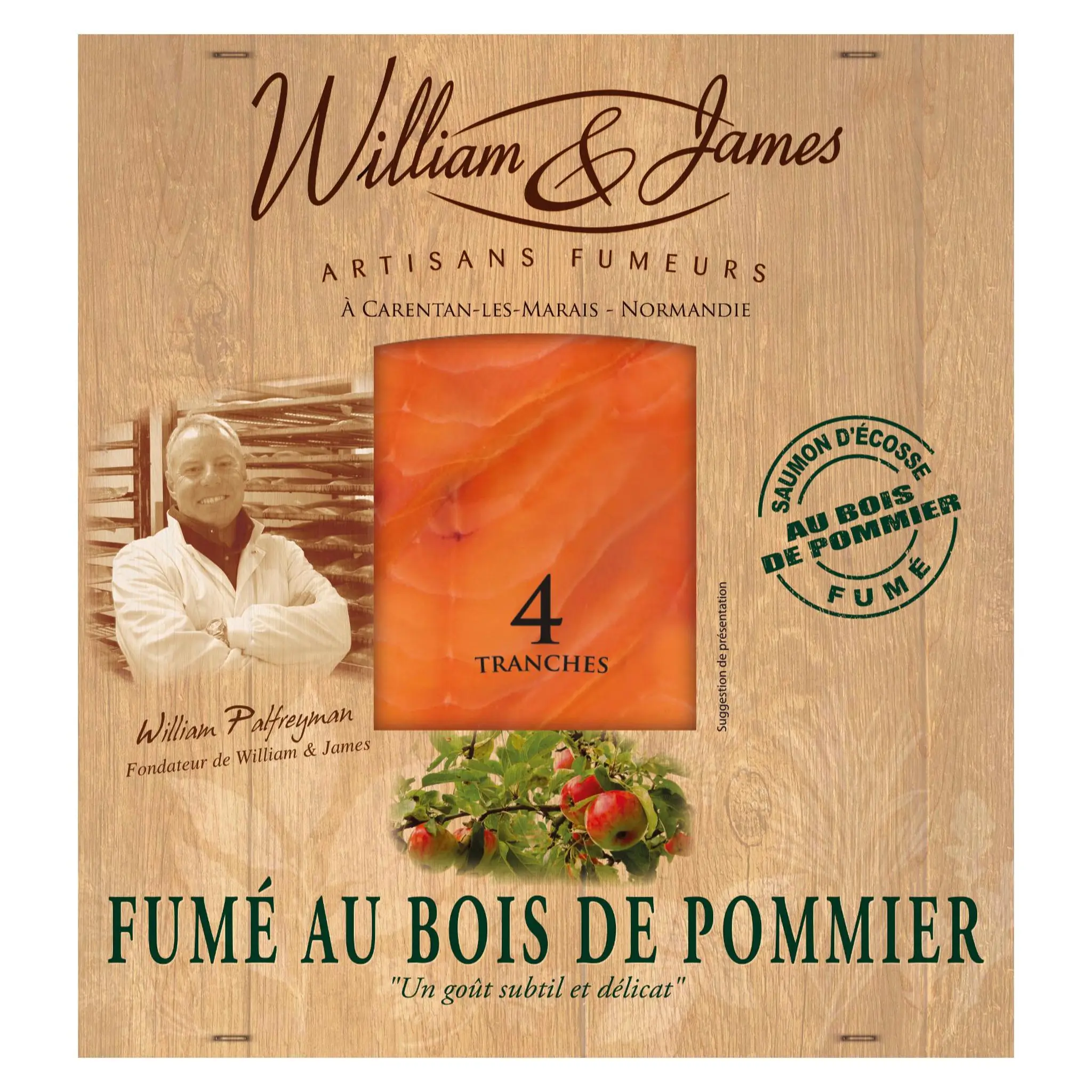 WILLIAM & JAMES Saumon fumé au bois de pommier
