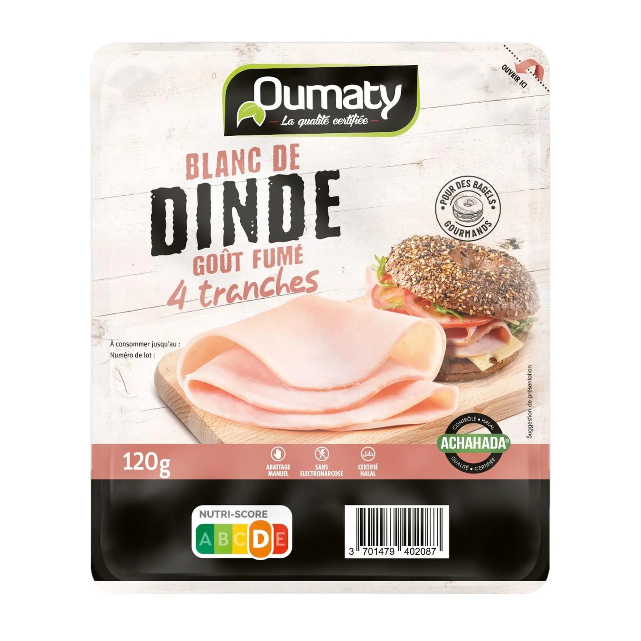 OUMATY Blanc de dinde fumé halal