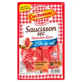 COCHONOU Saucisson sec tranches fines réduit en sel