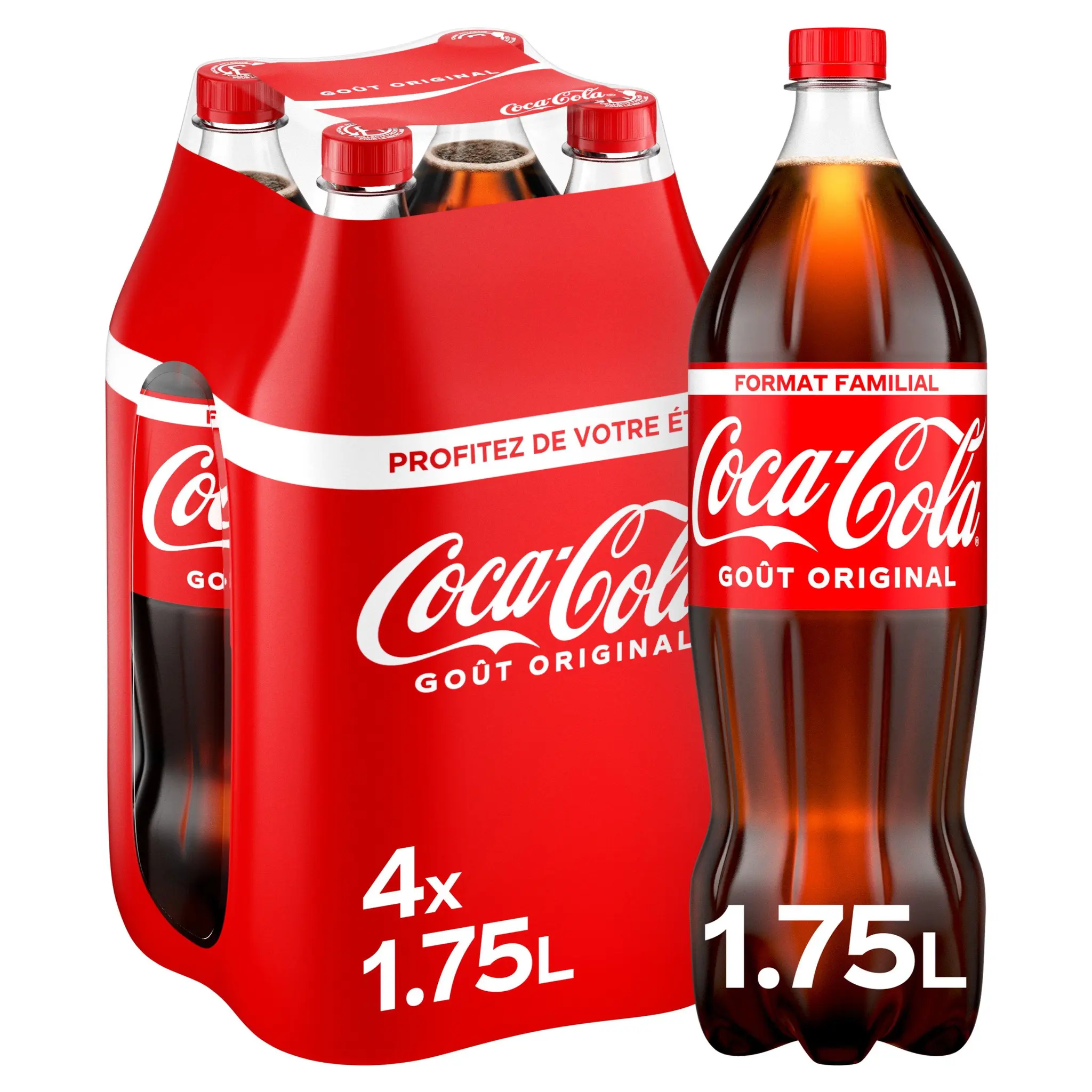 COCA-COLA Boisson gazeuse aux extraits végétaux goût original bouteilles