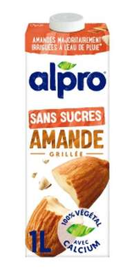 Lait d'amandes grillées non sucré avec calcium et vitamines ajoutés, Alpro (1 L)