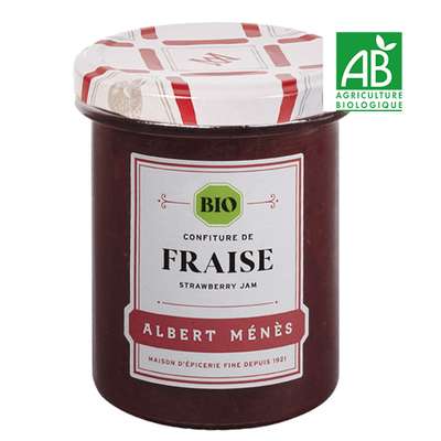 Confiture Extra de Fraise BIO, Albert Ménès (230 g)