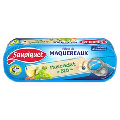 Filets de Maquereaux au Muscadet BIO, Saupiquet (120 g)