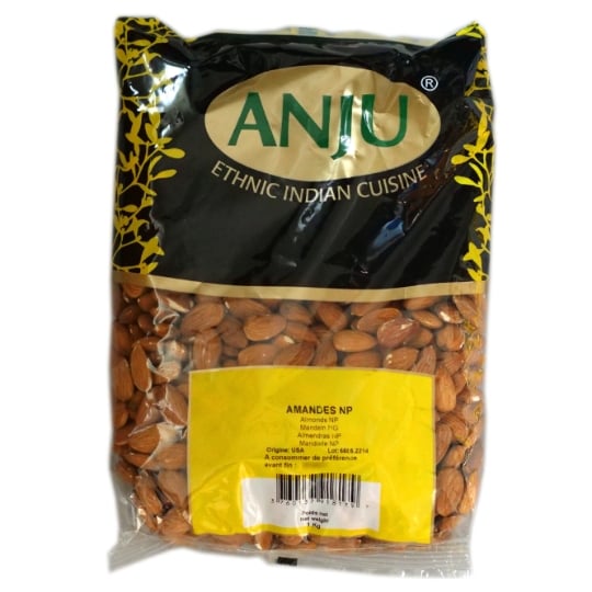 Amandes Carmel nature en gros 1KG ANJU