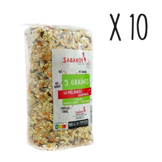 Sabarot - Lot X10 Mélange 5 Graines - Sachet 900g SABAROT