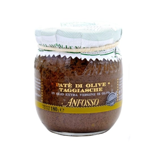 Pâté D’olives Noires Taggiasche 180 Gr OLIO ANFOSSO