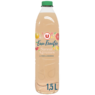 Eau de source aromatisée jus d'agrumes  1,5L