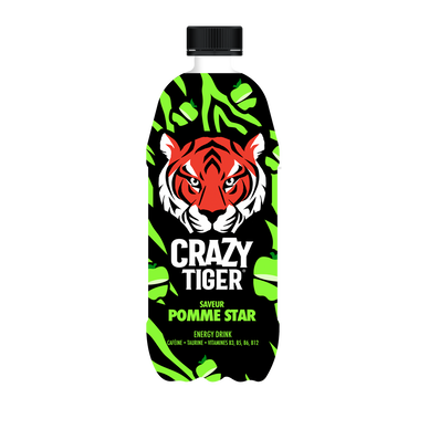 Boisson énergisante Crazy TIGER POMME pet 1L