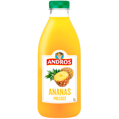 Jus d'ananas sans sucres ajoutés ANDROS - Bouteille de 1l